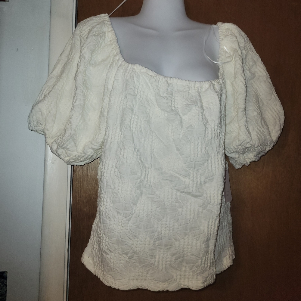 Lc lauren conrad puff sleeve top XXL